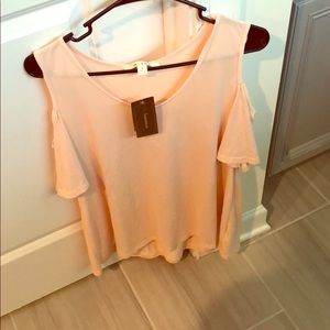 Coral solid shirt